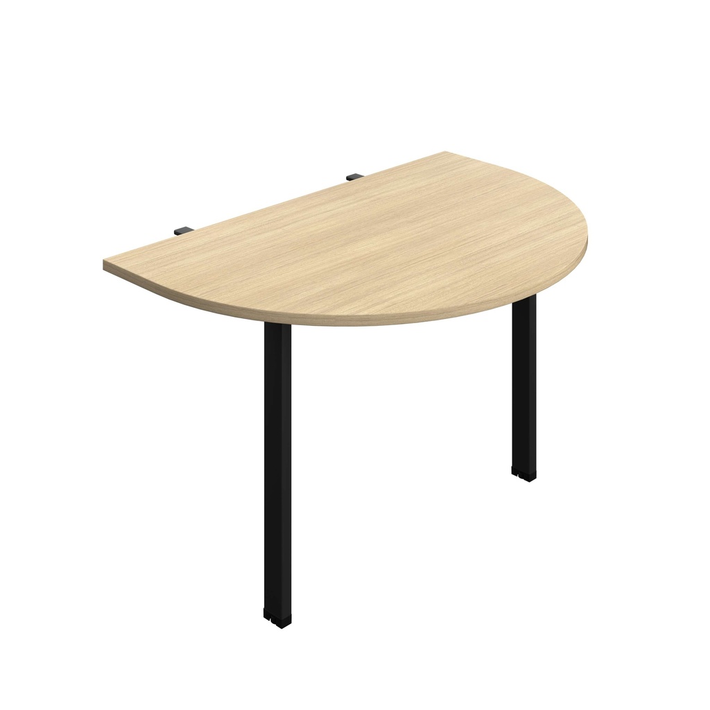 Synergy Screen Depth D-End Single Person D-End | Goal Post Leg | 1200 X 800 | Nova Oak/Black