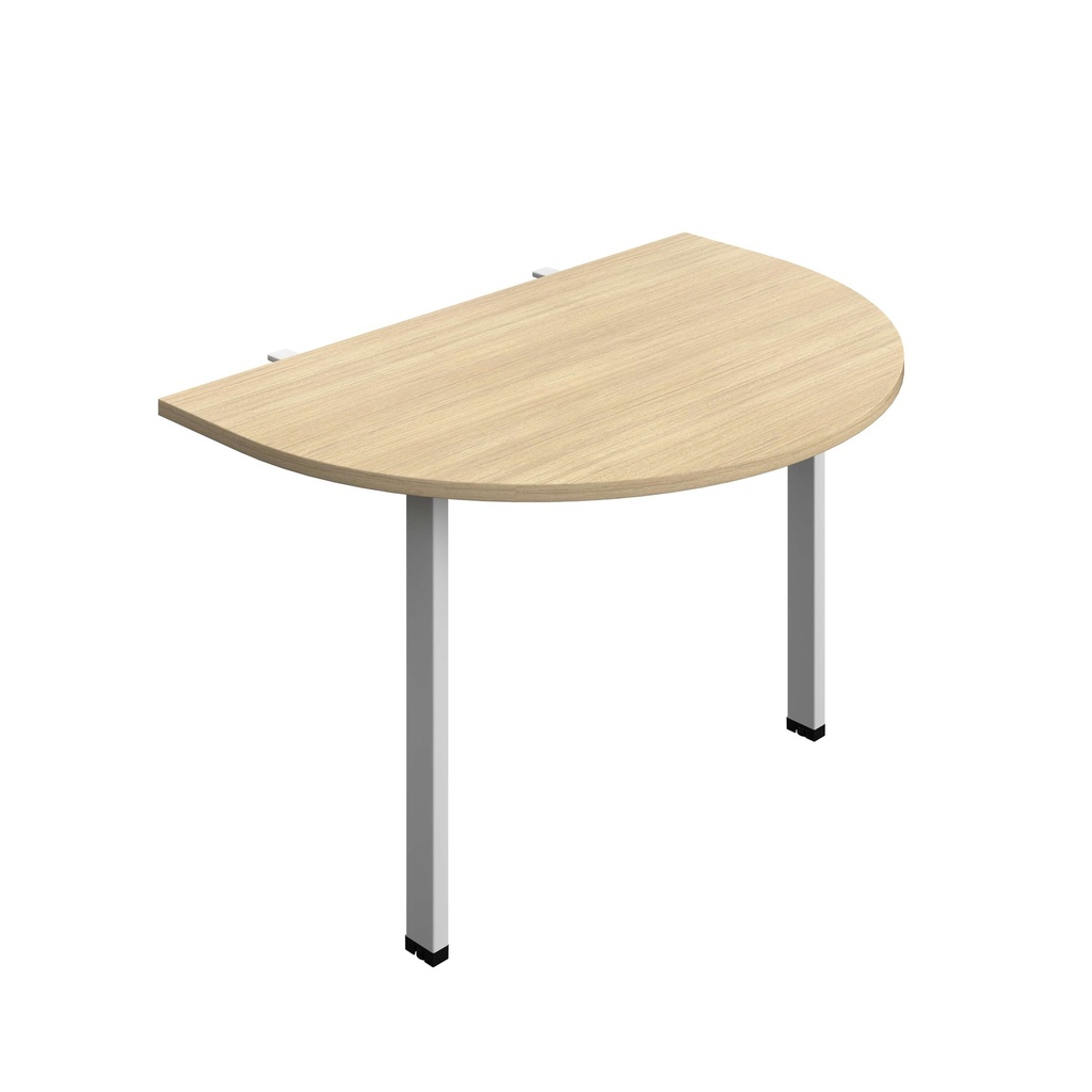 Synergy Screen Depth D-End Single Person D-End | Goal Post Leg | 1200 X 800 | Nova Oak/Silver