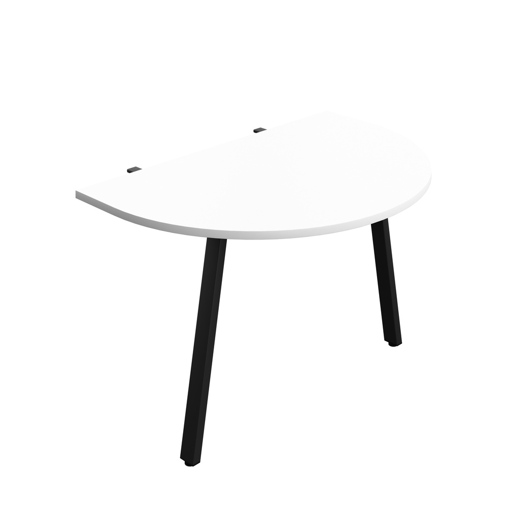 Synergy Screen Depth D-End Single Person D-End | A-Frame Leg | 1200 X 800 | White/Black
