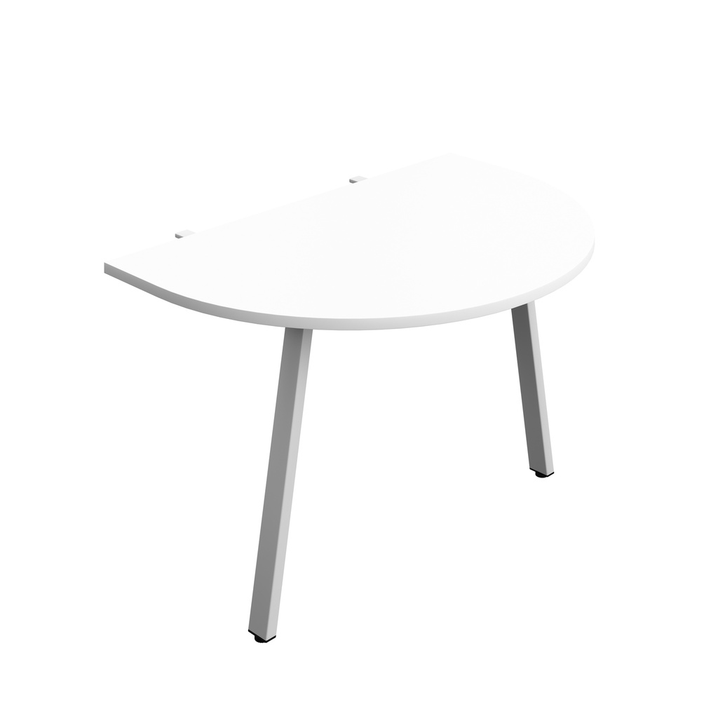 Synergy Screen Depth D-End Single Person D-End | A-Frame Leg | 1200 X 800 | White/Silver