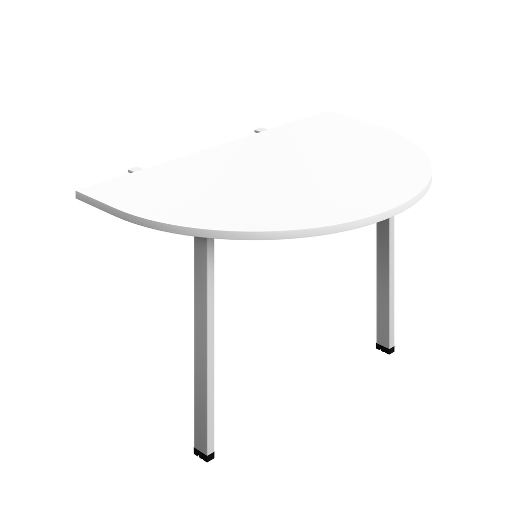 Synergy Screen Depth D-End Single Person D-End | Goal Post Leg | 1200 X 800 | White/Silver