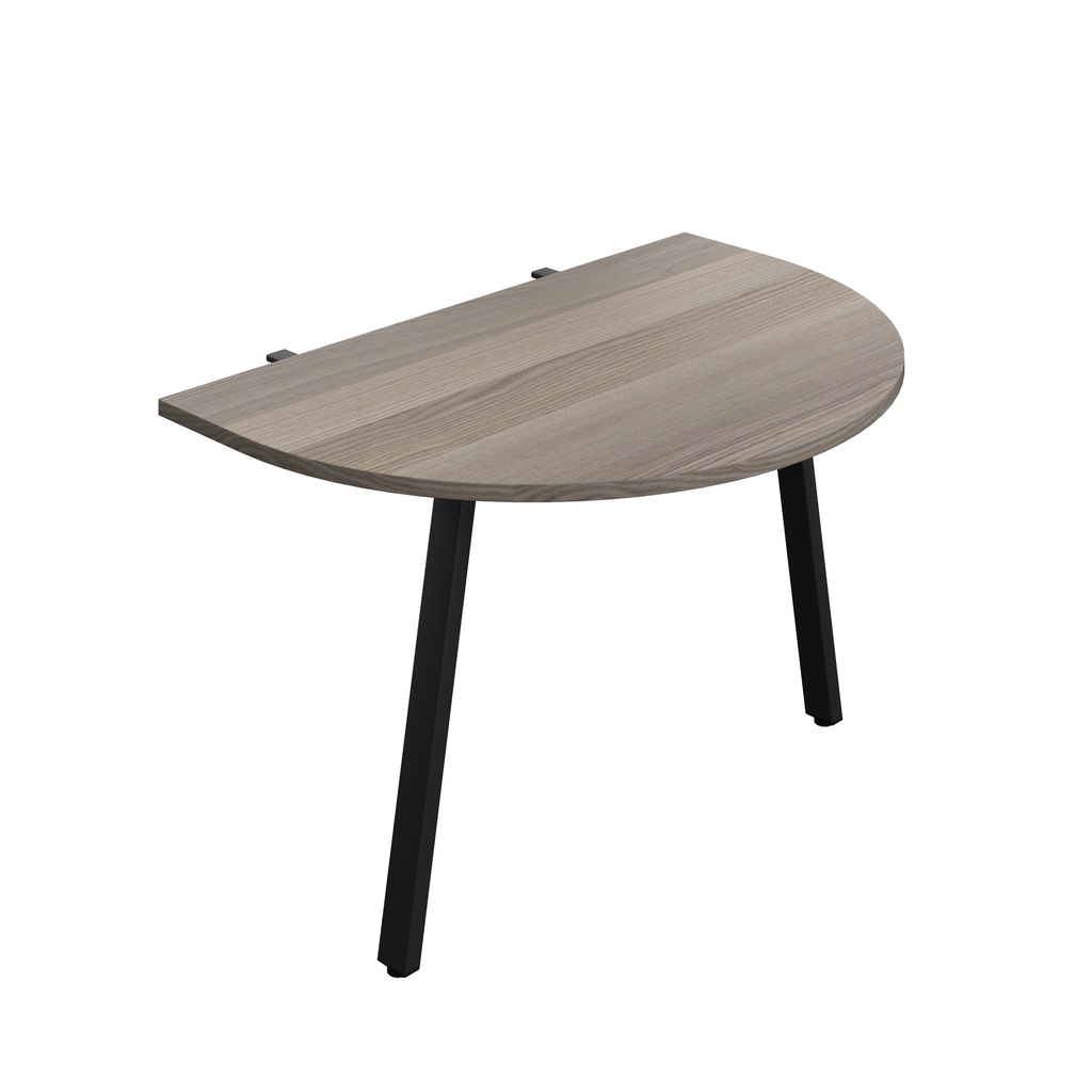 Synergy Screen Depth D-End Single Person D-End | A-Frame Leg | 1200 X 800 | Grey Oak/Black