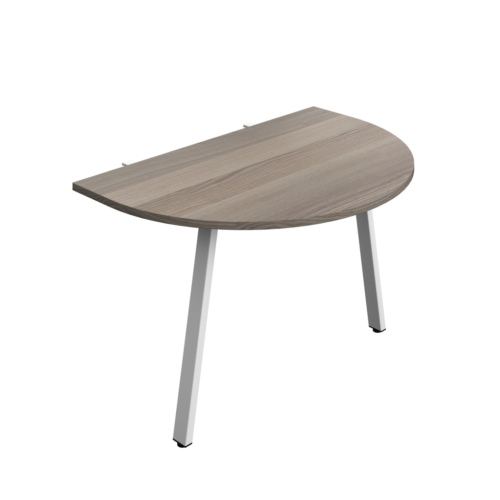 Synergy Screen Depth D-End Single Person D-End | A-Frame Leg | 1200 X 800 | Grey Oak/White
