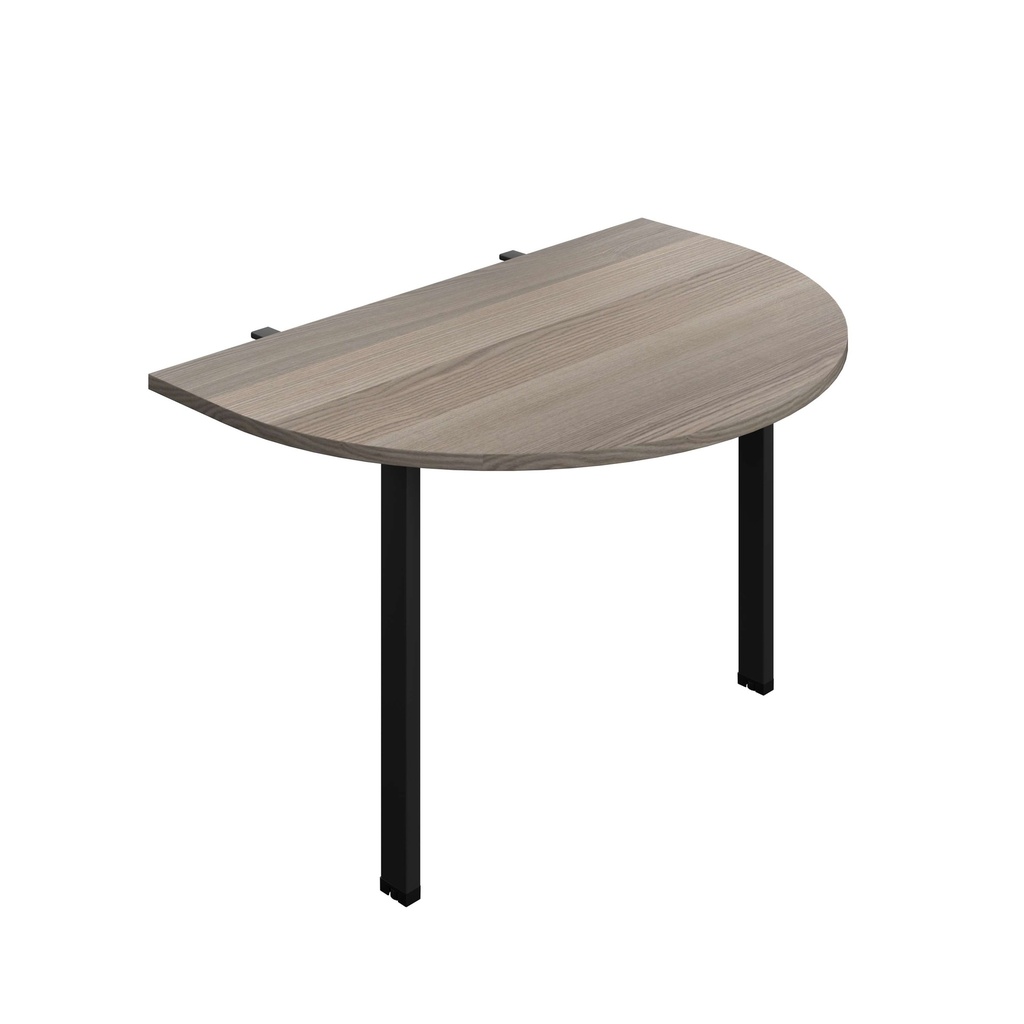 Synergy Screen Depth D-End Single Person D-End | Goal Post Leg | 1200 X 800 | Grey Oak/Black