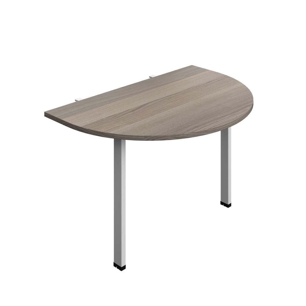 Synergy Screen Depth D-End Single Person D-End | Goal Post Leg | 1200 X 800 | Grey Oak/Silver