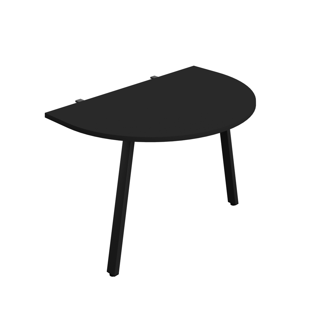 Synergy Screen Depth D-End Single Person D-End | A-Frame Leg | 1200 X 800 | Black/Black