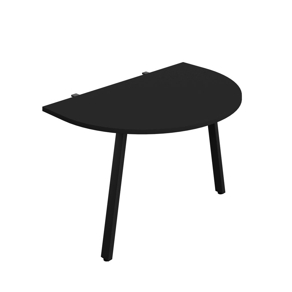 Synergy Screen Depth D-End Single Person D-End | A-Frame Leg | 1200 X 800 | Black/Black