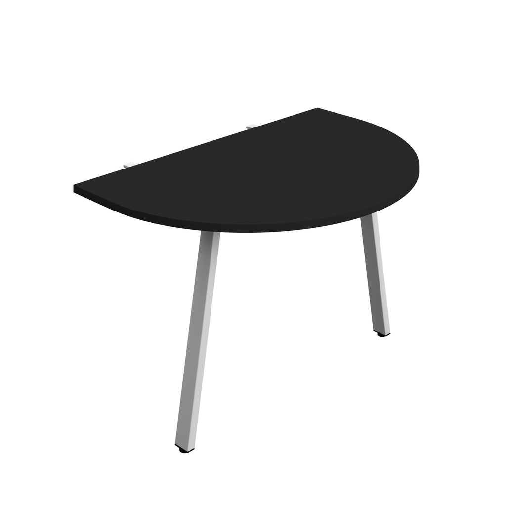 Synergy Screen Depth D-End Single Person D-End | A-Frame Leg | 1200 X 800 | Black/Silver