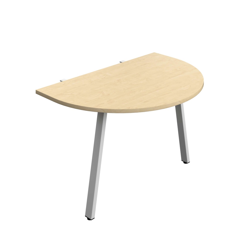 Synergy Screen Depth D-End Single Person D-End | A-Frame Leg | 1200 X 800 | Maple/Silver