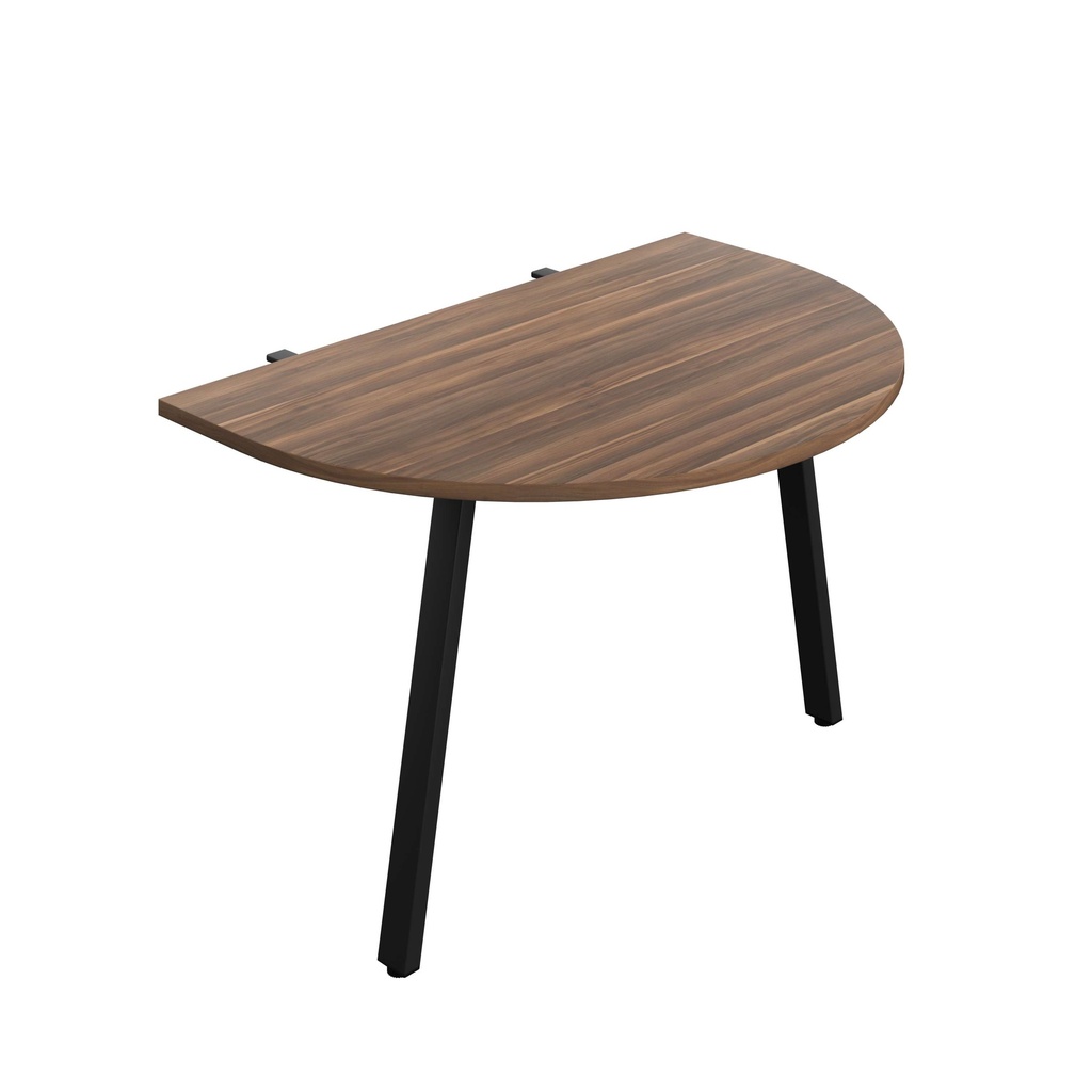 Synergy Screen Depth D-End Single Person D-End | A-Frame Leg | 1200 X 800 | Dark Walnut/Black