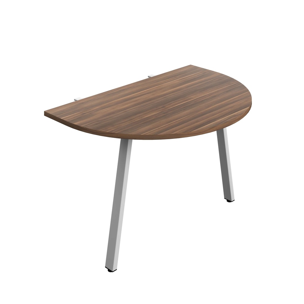 Synergy Screen Depth D-End Single Person D-End | A-Frame Leg | 1200 X 800 | Dark Walnut/Silver