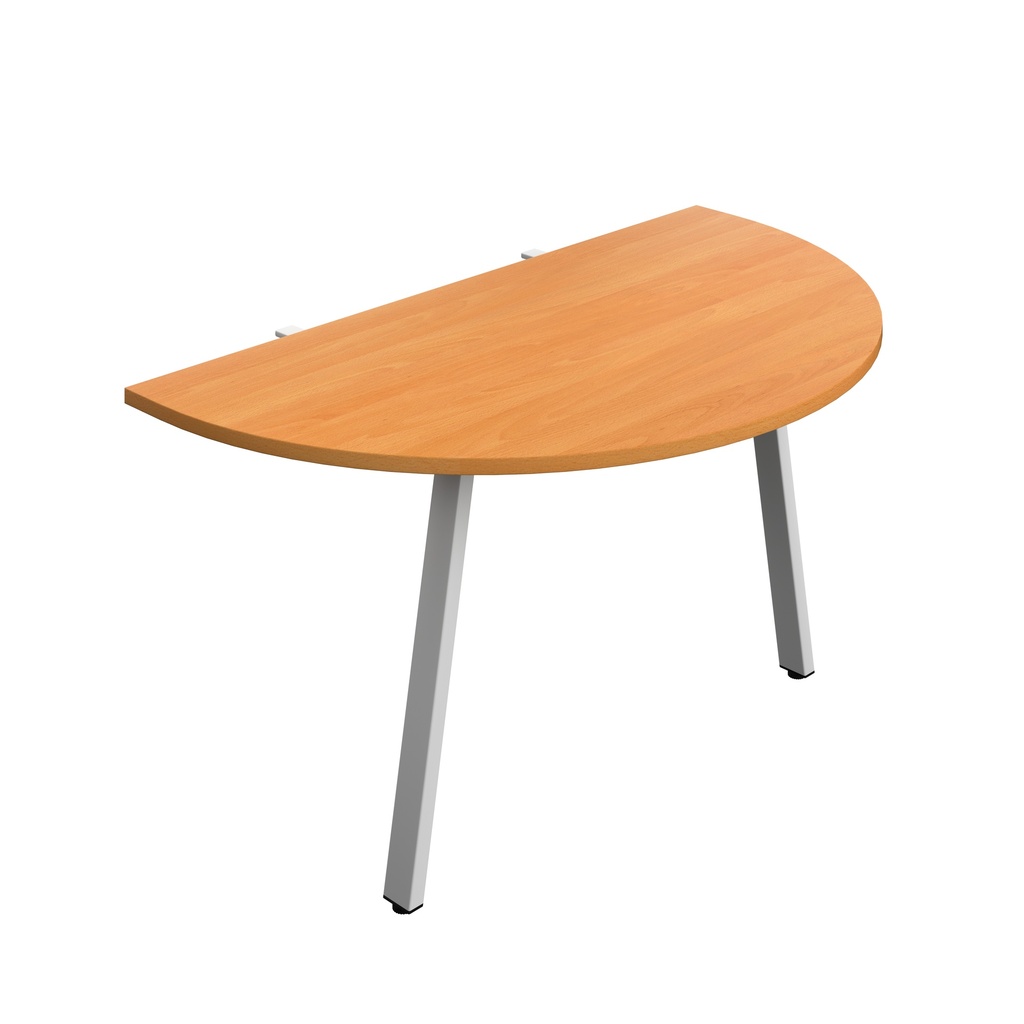 Synergy Screen Depth D-End Single Person D-End | A-Frame Leg | 1400 X 800 | Beech/Silver