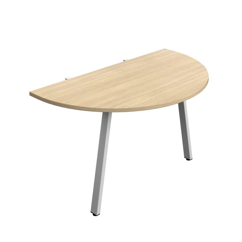 Synergy Screen Depth D-End Single Person D-End | A-Frame Leg | 1400 X 800 | Nova Oak/Silver