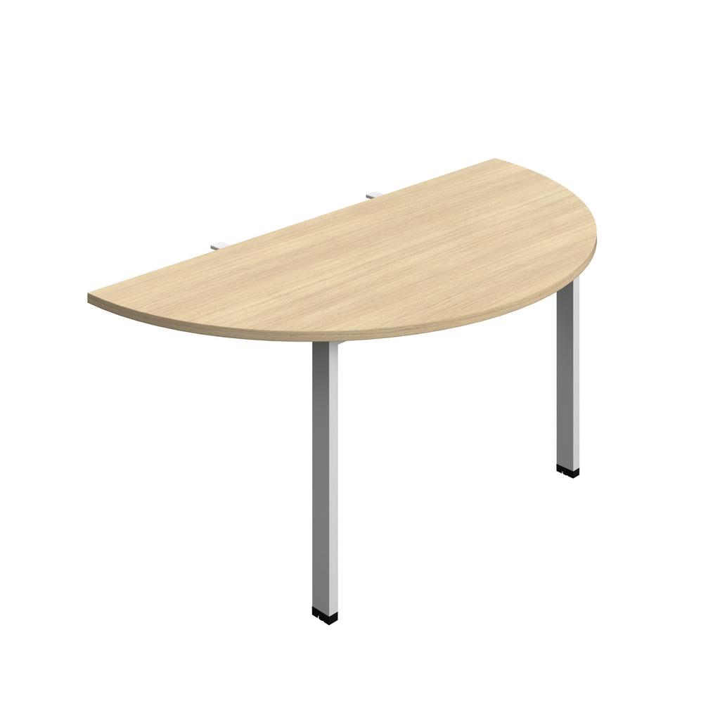 Synergy Screen Depth D-End Single Person D-End | Goal Post Leg | 1400 X 800 | Nova Oak/Silver