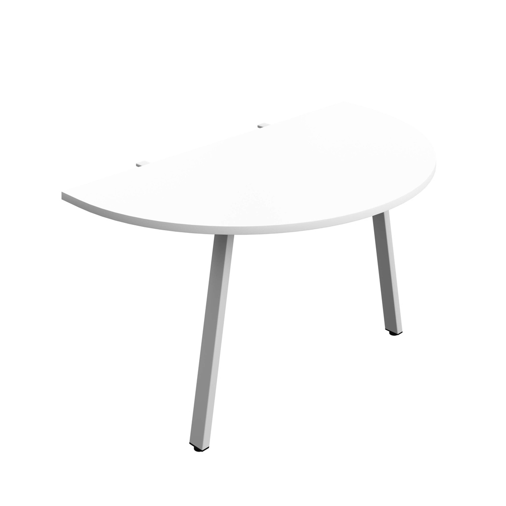 Synergy Screen Depth D-End Single Person D-End | A-Frame Leg | 1400 X 800 | White/Silver