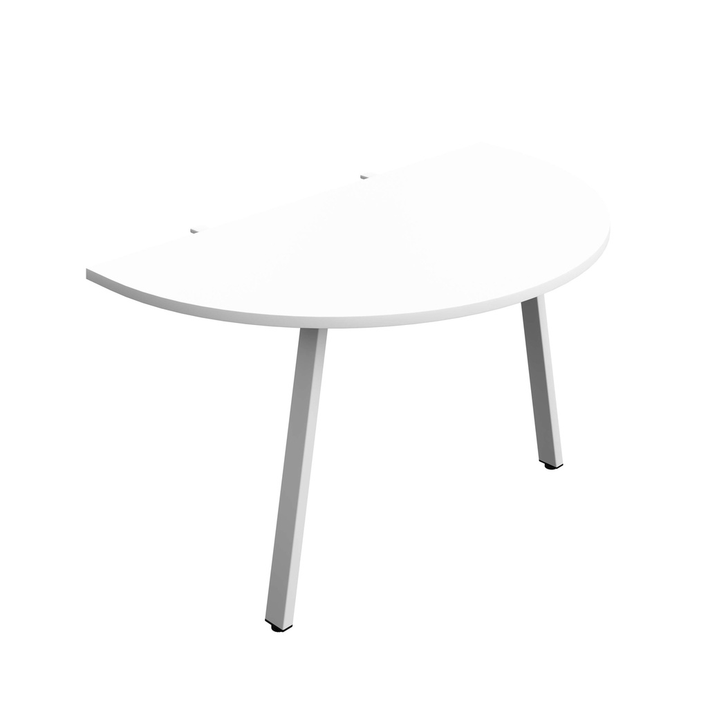 Synergy Screen Depth D-End Single Person D-End | A-Frame Leg | 1400 X 800 | White/White