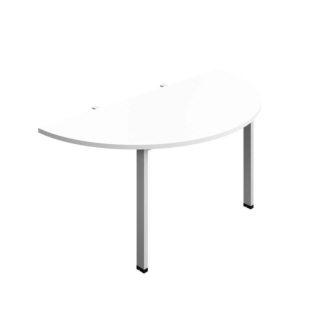 Synergy Screen Depth D-End Single Person D-End | Goal Post Leg | 1400 X 800 | White/Silver