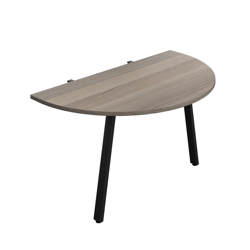 Synergy Screen Depth D-End Single Person D-End | A-Frame Leg | 1400 X 800 | Grey Oak/Black