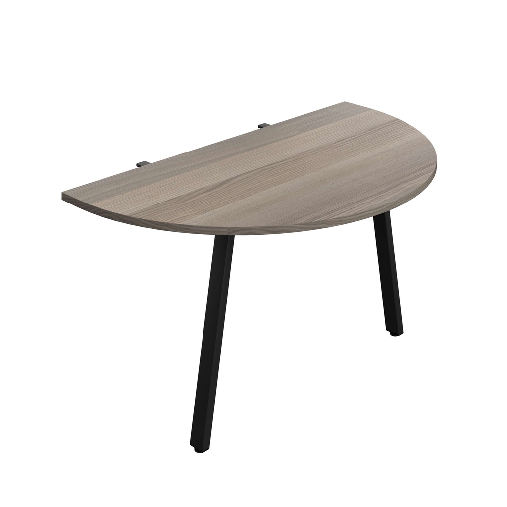 Synergy Screen Depth D-End Single Person D-End | A-Frame Leg | 1400 X 800 | Grey Oak/Black