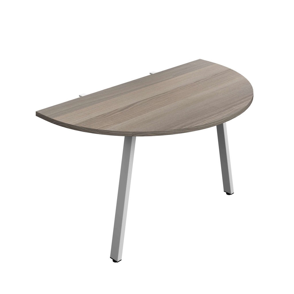Synergy Screen Depth D-End Single Person D-End | A-Frame Leg | 1400 X 800 | Grey Oak/Silver