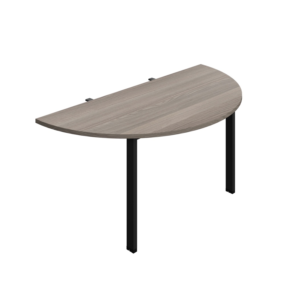 Synergy Screen Depth D-End Single Person D-End | Goal Post Leg | 1400 X 800 | Grey Oak/Black