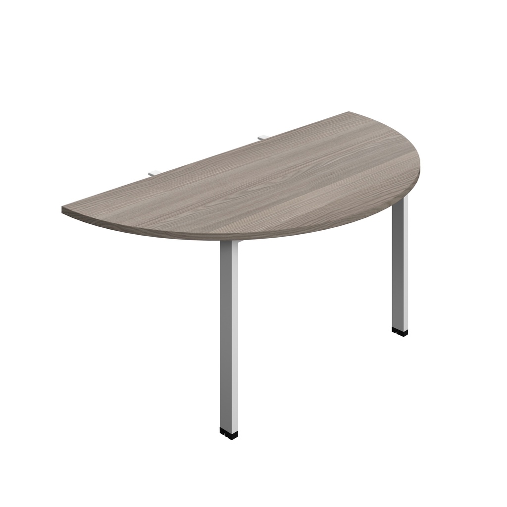 Synergy Screen Depth D-End Single Person D-End | Goal Post Leg | 1400 X 800 | Grey Oak/Silver