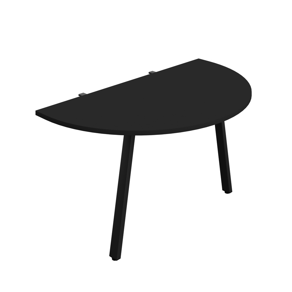 Synergy Screen Depth D-End Single Person D-End | A-Frame Leg | 1400 X 800 | Black/Black