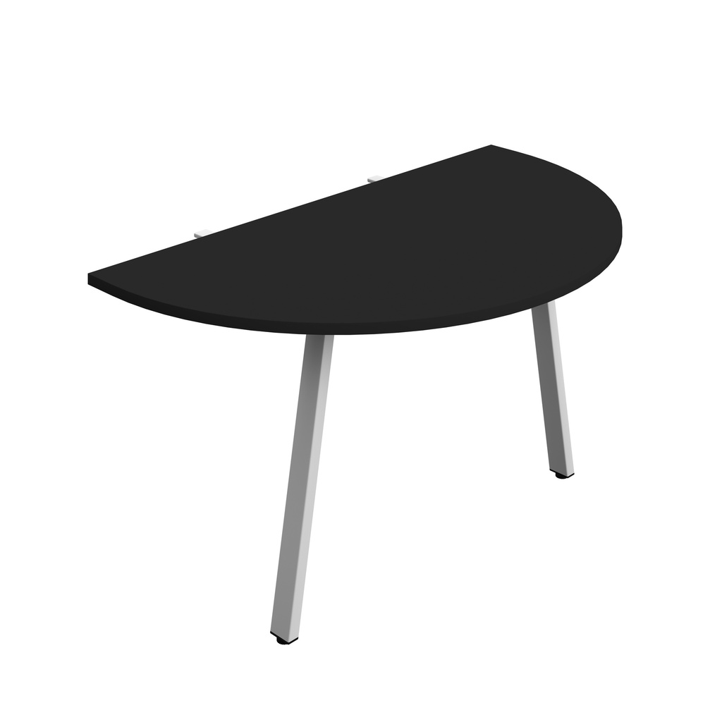 Synergy Screen Depth D-End Single Person D-End | A-Frame Leg | 1400 X 800 | Black/Silver