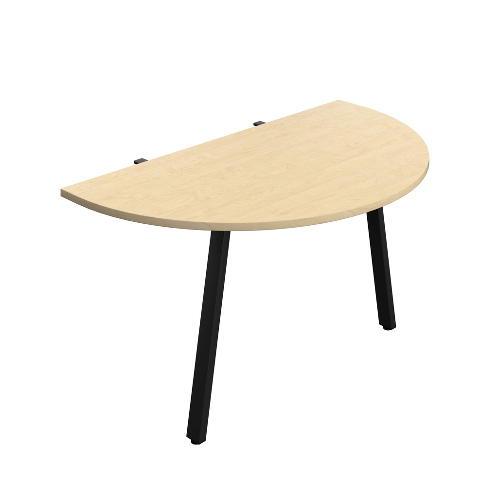 Synergy Screen Depth D-End Single Person D-End | A-Frame Leg | 1400 X 800 | Maple/Black