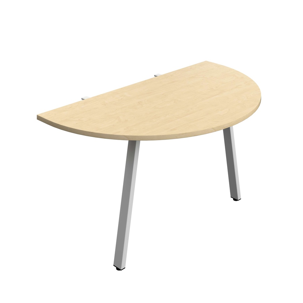 Synergy Screen Depth D-End Single Person D-End | A-Frame Leg | 1400 X 800 | Maple/Silver