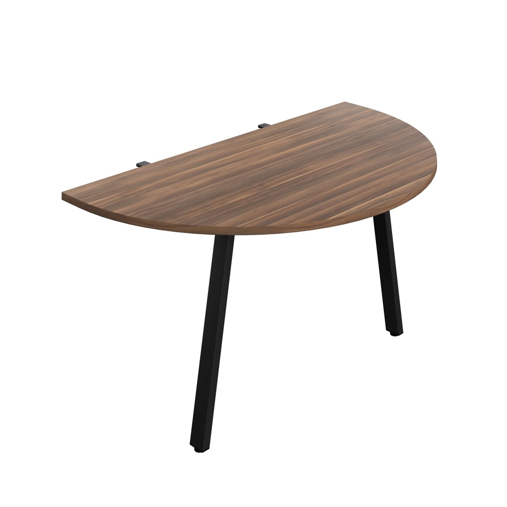 Synergy Screen Depth D-End Single Person D-End | A-Frame Leg | 1400 X 800 | Dark Walnut/Black