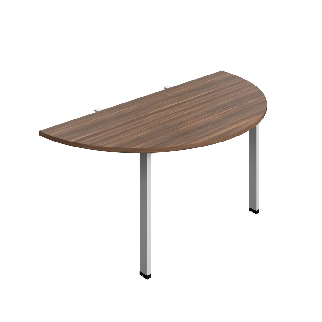 Synergy Screen Depth D-End Single Person D-End | Goal Post Leg | 1400 X 800 | Dark Walnut/Silver
