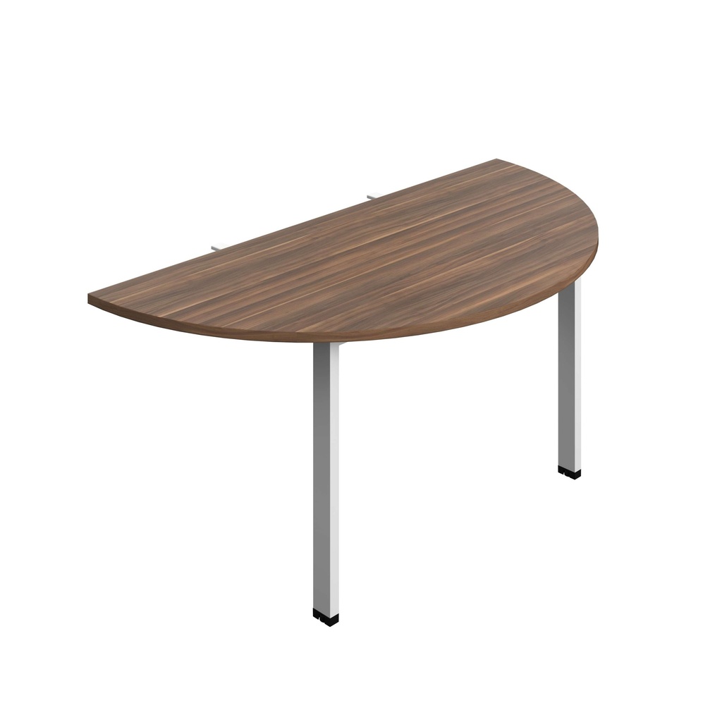Synergy Screen Depth D-End Single Person D-End | Goal Post Leg | 1400 X 800 | Dark Walnut/White