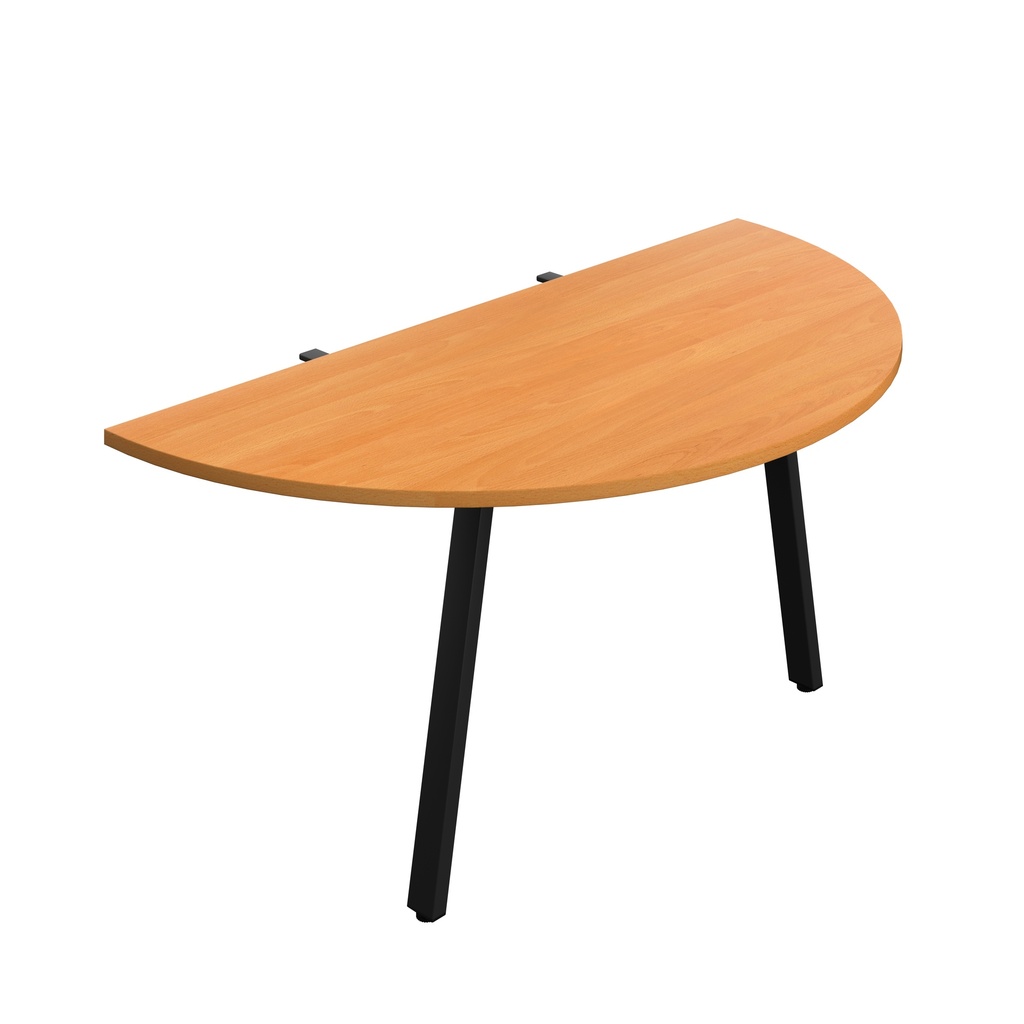 Synergy Screen Depth D-End Single Person D-End | A-Frame Leg | 1600 X 800 | Beech/Black