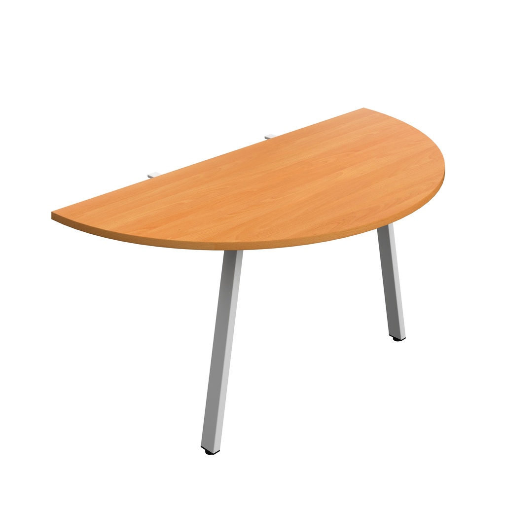 Synergy Screen Depth D-End Single Person D-End | A-Frame Leg | 1600 X 800 | Beech/Silver
