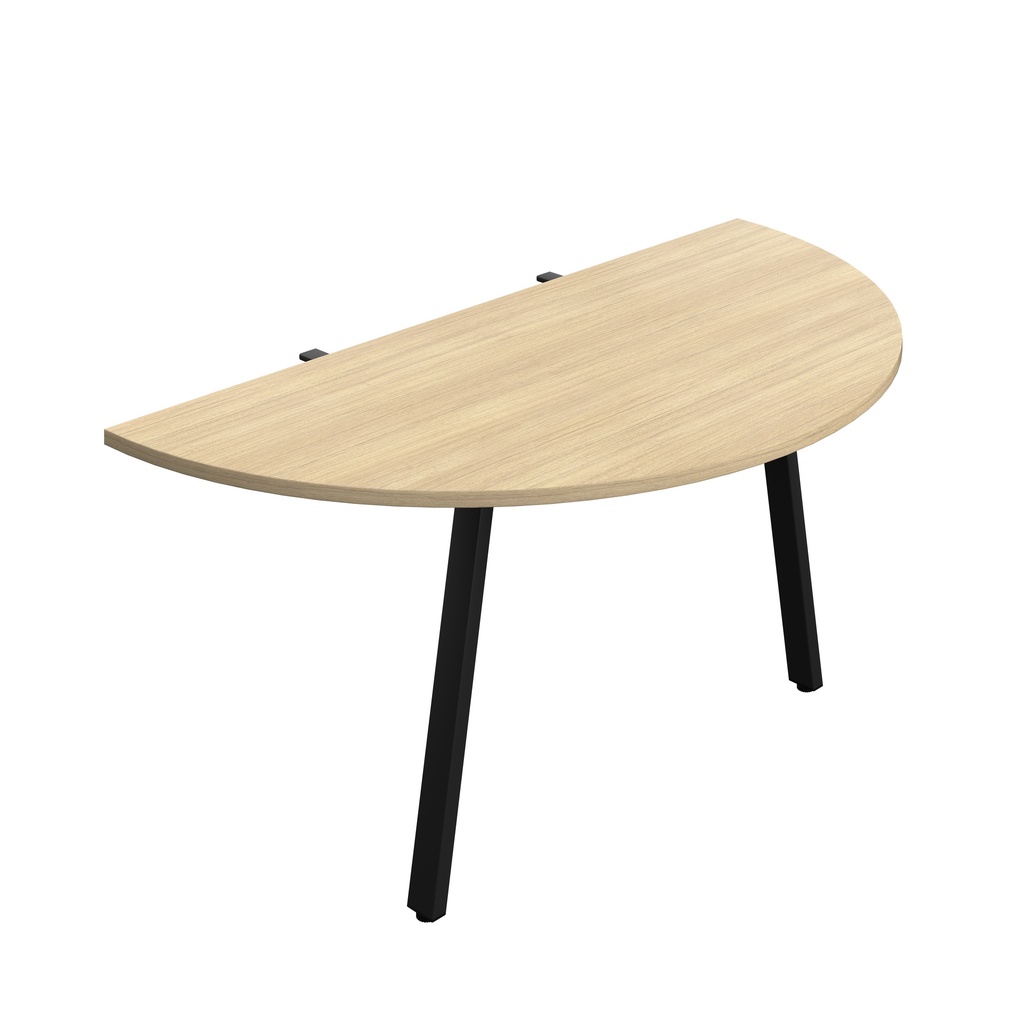 Synergy Screen Depth D-End Single Person D-End | A-Frame Leg | 1600 X 800 | Nova Oak/Black