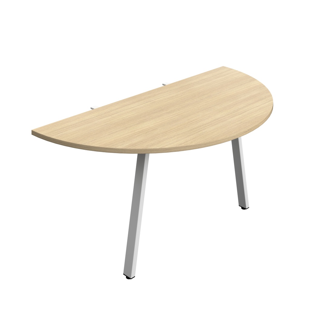 Synergy Screen Depth D-End Single Person D-End | A-Frame Leg | 1600 X 800 | Nova Oak/White