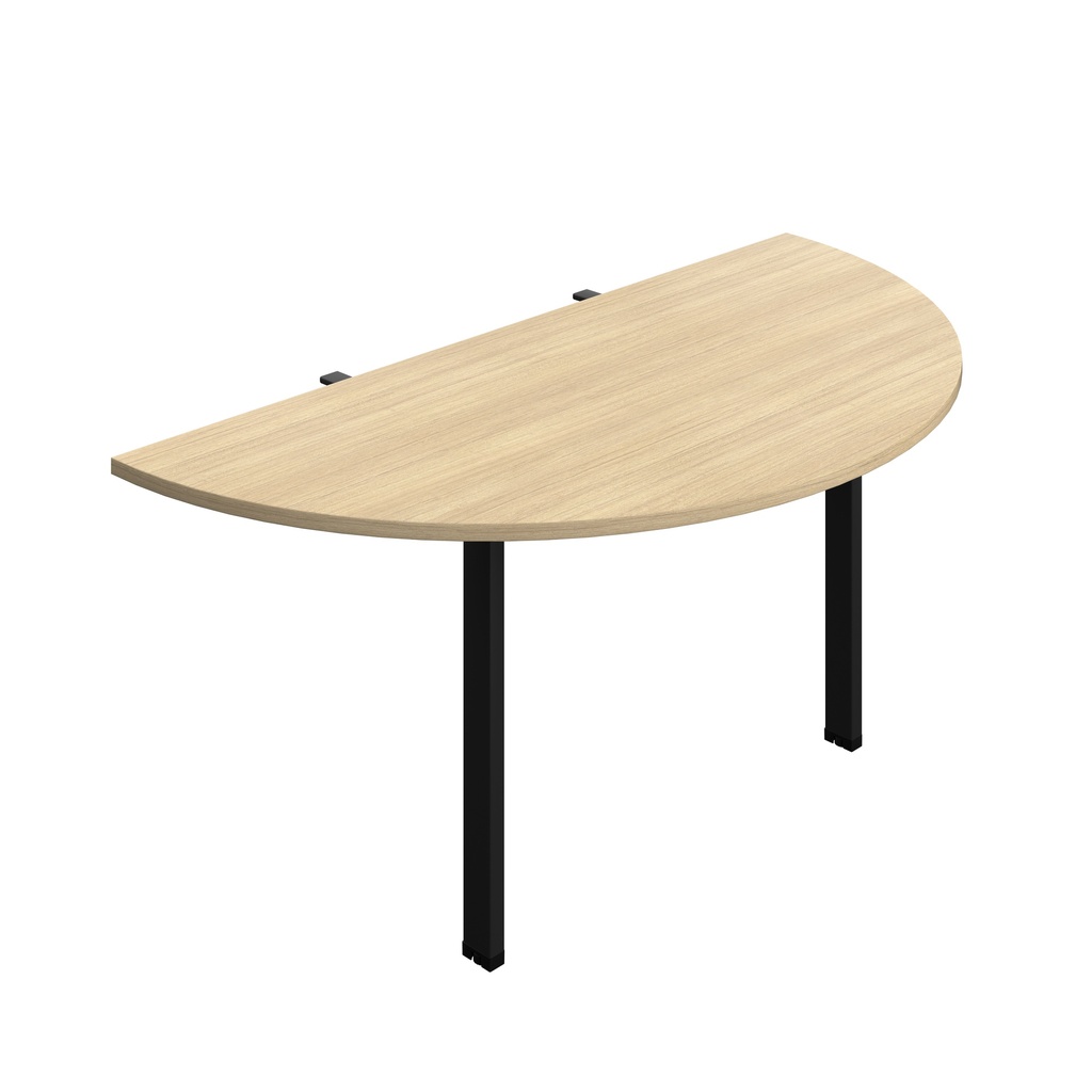 Synergy Screen Depth D-End Single Person D-End | Goal Post Leg | 1600 X 800 | Nova Oak/Black