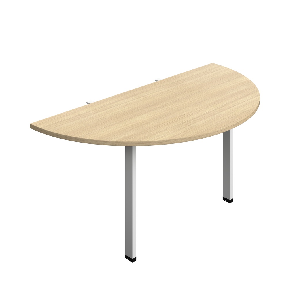 Synergy Screen Depth D-End Single Person D-End | Goal Post Leg | 1600 X 800 | Nova Oak/White