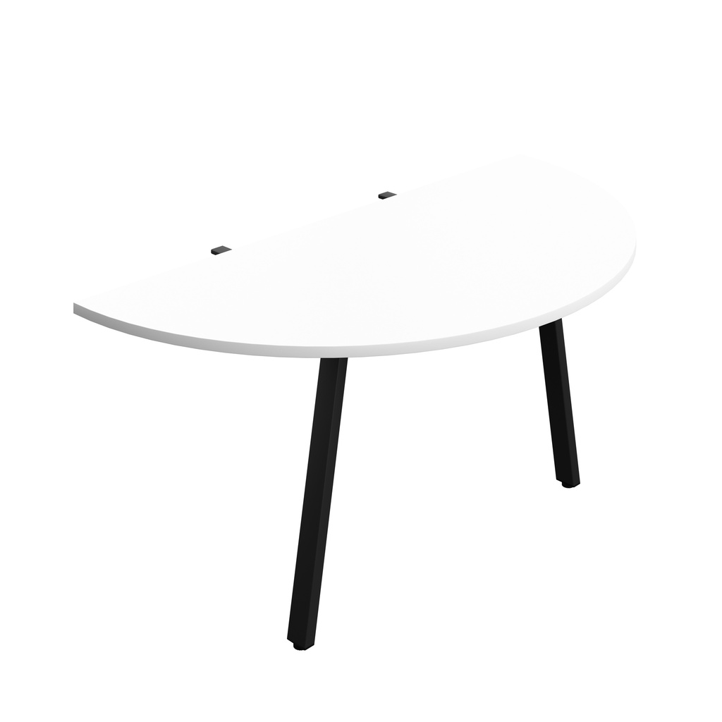 Synergy Screen Depth D-End Single Person D-End | A-Frame Leg | 1600 X 800 | White/Black