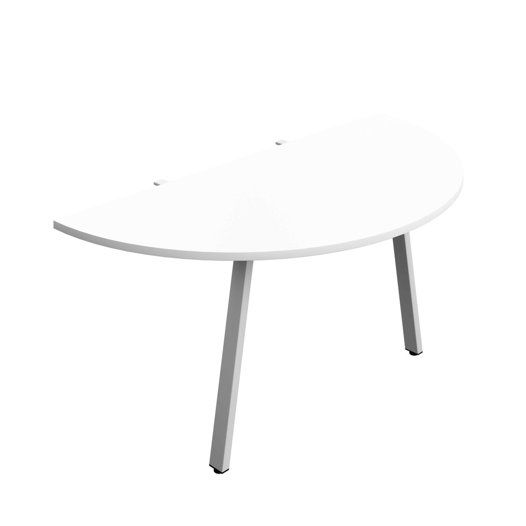 Synergy Screen Depth D-End Single Person D-End | A-Frame Leg | 1600 X 800 | White/Silver