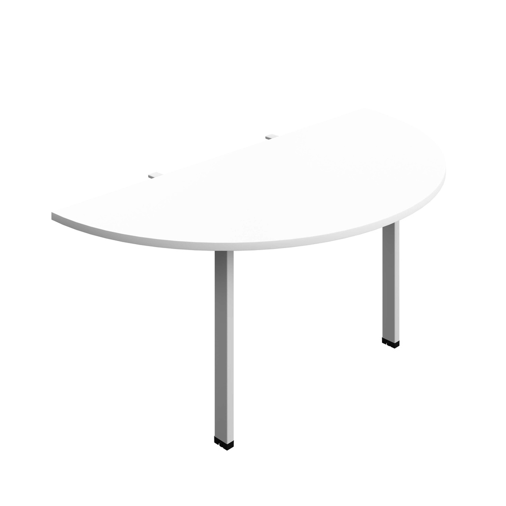 Synergy Screen Depth D-End Single Person D-End | Goal Post Leg | 1600 X 800 | White/Silver