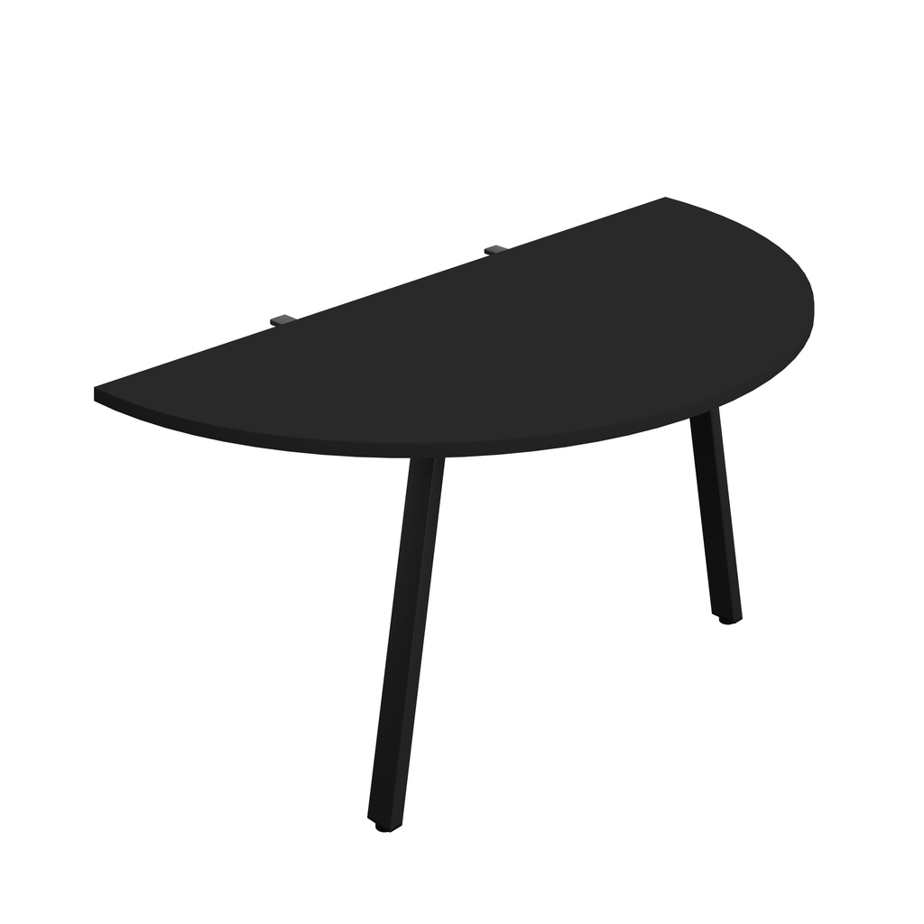 Synergy Screen Depth D-End Single Person D-End | A-Frame Leg | 1600 X 800 | Black/Black