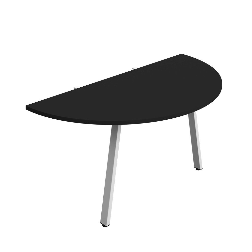 Synergy Screen Depth D-End Single Person D-End | A-Frame Leg | 1600 X 800 | Black/White
