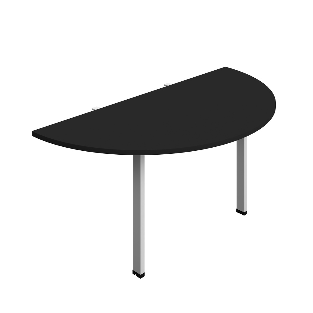 Synergy Screen Depth D-End Single Person D-End | Goal Post Leg | 1600 X 800 | Black/Silver