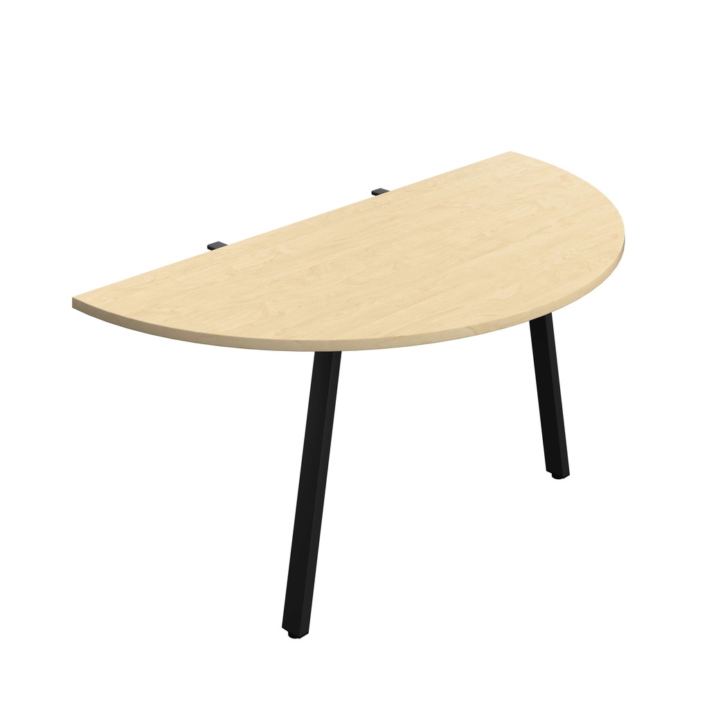 Synergy Screen Depth D-End Single Person D-End | A-Frame Leg | 1600 X 800 | Maple/Black