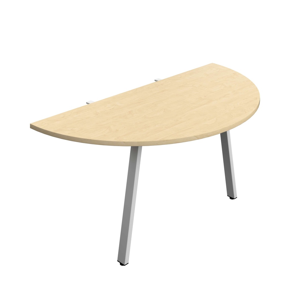 Synergy Screen Depth D-End Single Person D-End | A-Frame Leg | 1600 X 800 | Maple/Silver