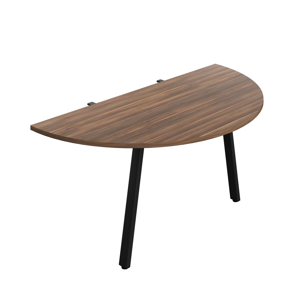 Synergy Screen Depth D-End Single Person D-End | A-Frame Leg | 1600 X 800 | Dark Walnut/Black
