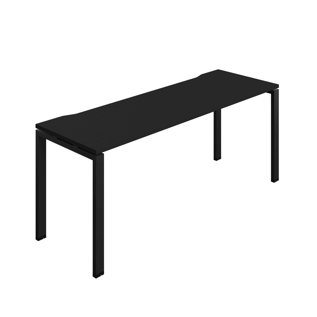 Synergy Bench With Cut Out: 1 Person (Fsc) | Goal Post Leg | 1800 X 600 | Black/Black