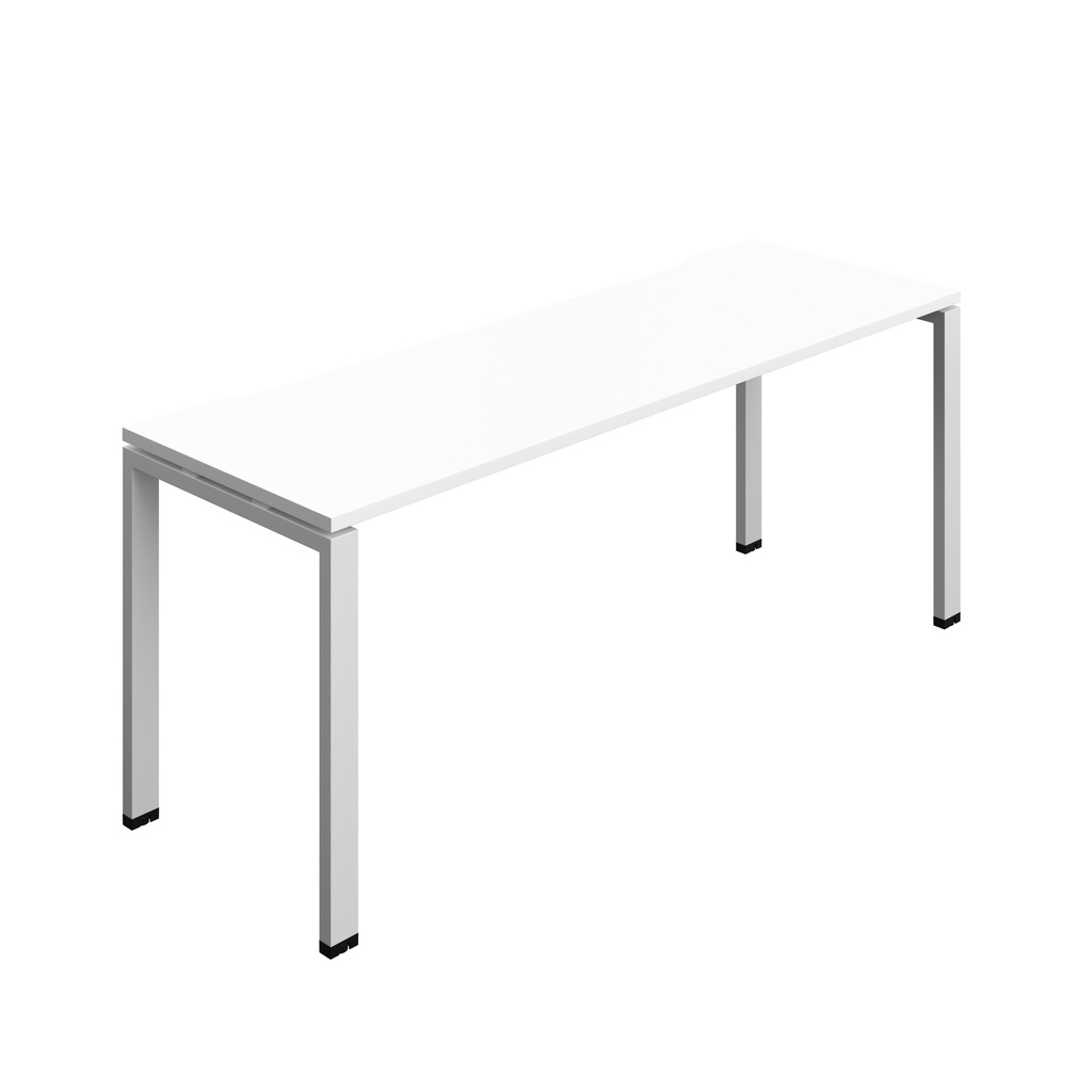 Synergy|1P Bench Desk|Cut Out|Goal Post|1800X700|White-Silver